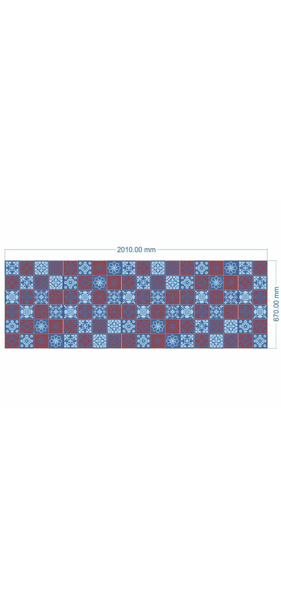 Autocolant faianţă decorativă Adona, Folina, albastru, 67x200 cm