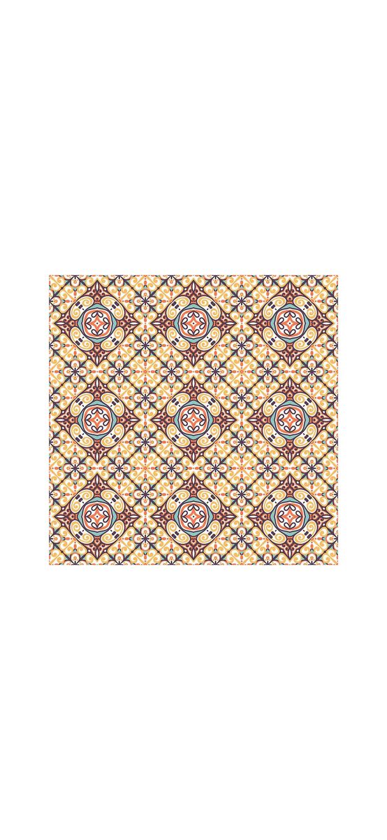 Autocolant perete, Folina, model geometric, galben / maro 60x200 cm