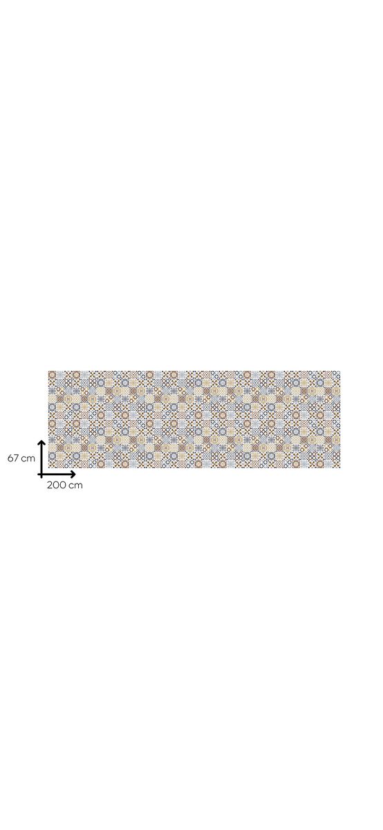 Autocolant perete imitaţie faianţă decorativă bej, Folina Roca, rezistent la apă şi căldură, rolă de 67x200 cm