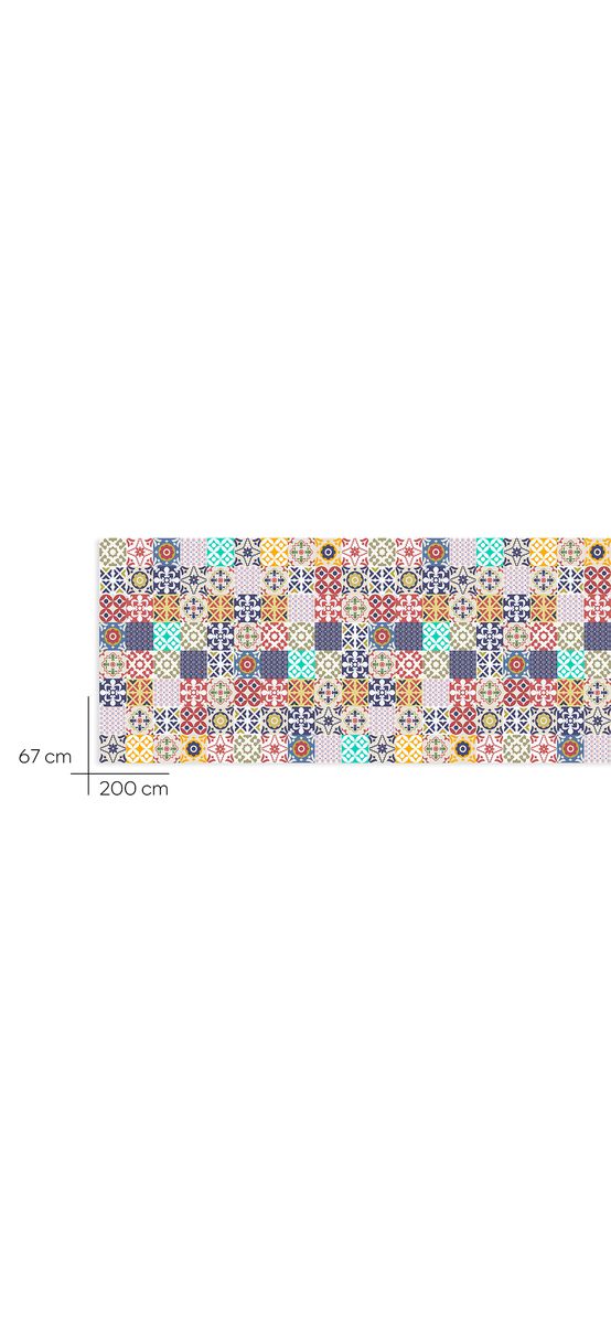 Autocolant perete imitaţie faianţă decorativă colorată, Folina Fredy, material rezistent la apă, rolă de 67x200 cm