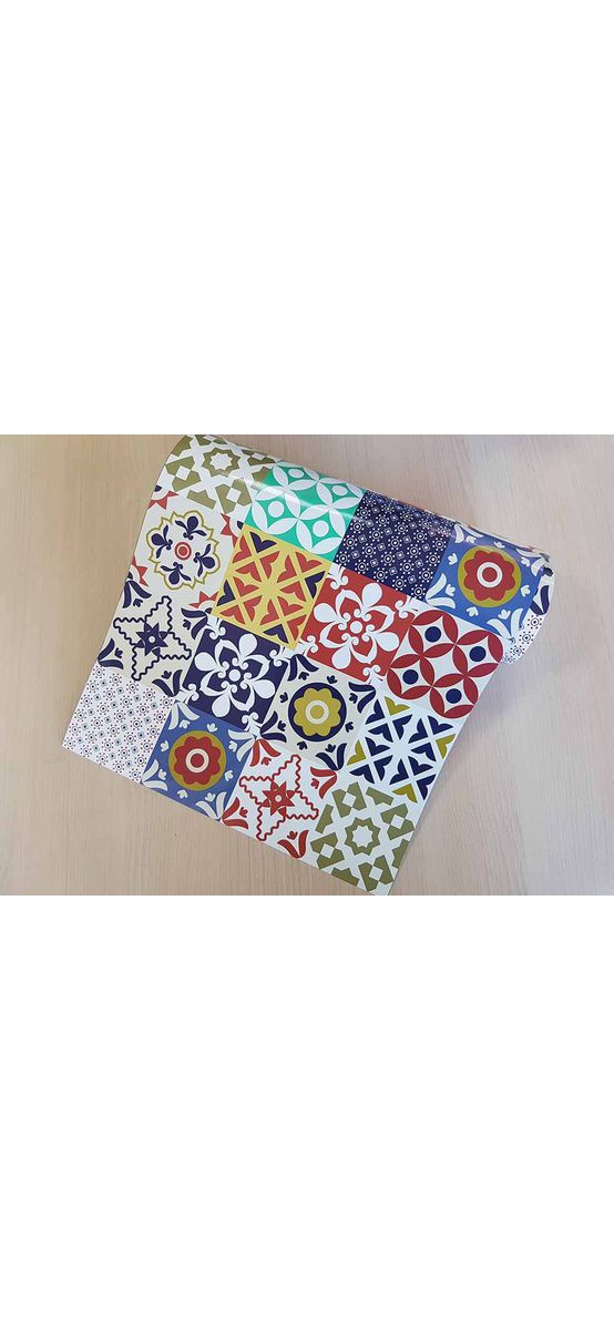 Autocolant perete imitaţie faianţă decorativă colorată, Folina Fredy, material rezistent la apă, rolă de 67x200 cm