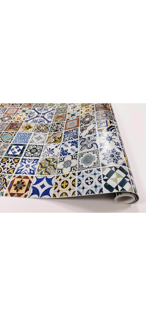 Autocolant faianţă model multicolor, Dimex, 60x350 cm