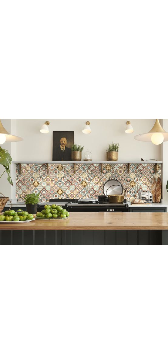 Autocolant perete imitaţie faianţă decorativă bej, Folina Sole, rezistent la apă şi căldură, rolă de 67x200 cm