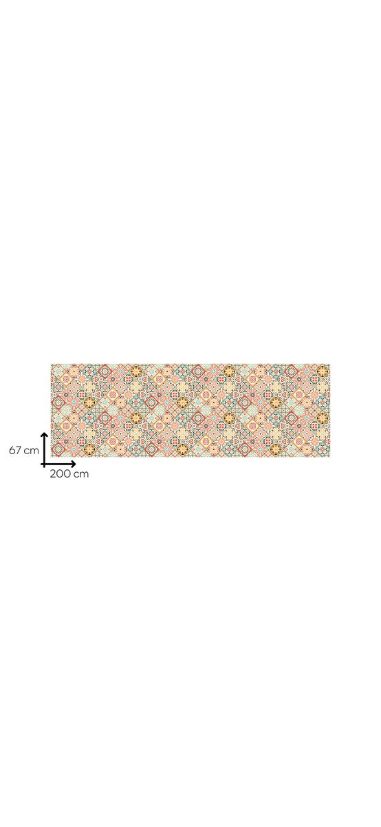 Autocolant perete imitaţie faianţă decorativă bej, Folina Sole, rezistent la apă şi căldură, rolă de 67x200 cm