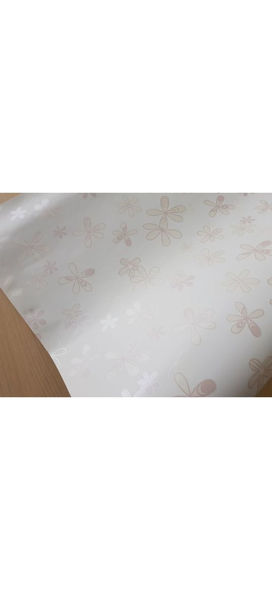 Autocolant decorativ imprimeu flori bej