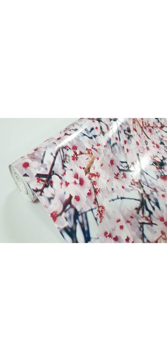 Autocolant mobilă decorativ Bloom,d-c-fix, model crengi cu flori roz, rolă de 45 cm x 5 metri