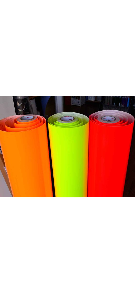 Autocolant FluoColour, Aslan, fluorescent, portocaliu, lățime 125 cm