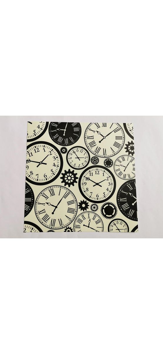 Autocolant fosforescent Glow in the dark, Folina, model ceasuri - 50x120 cm
