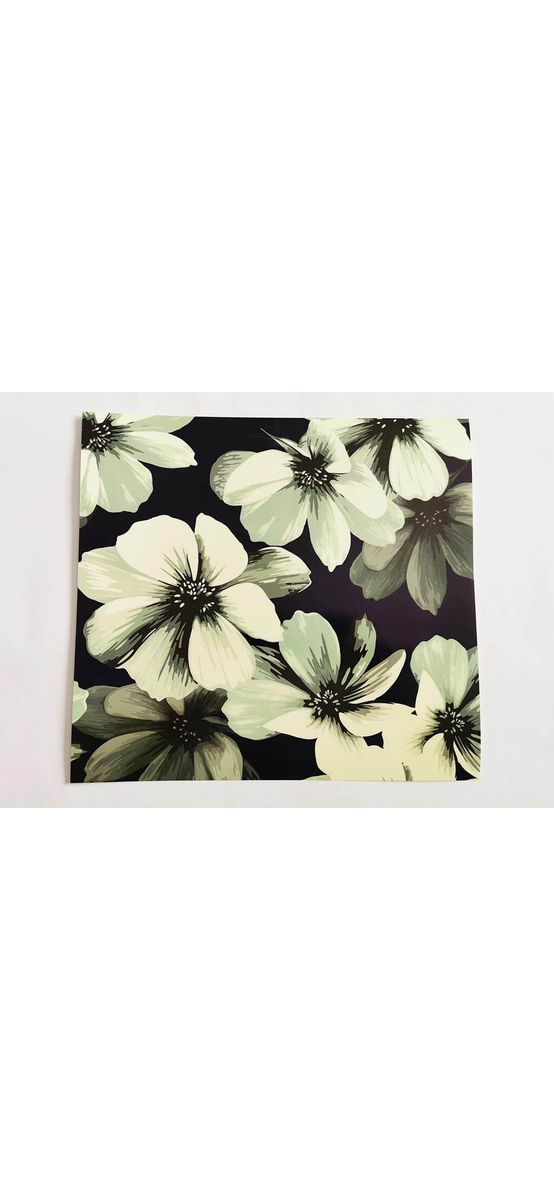 Autocolant fosforescent Glow in the dark, Folina, model flori - 50x120 cm