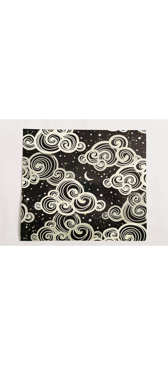 Autocolant fosforescent Glow in the dark, Folina, model nori - 50x120 cm