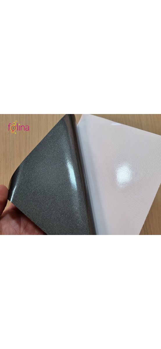Autocolant gri antracit cu efect metalic Brushed, folie autoadezivă bubblefree, rolă de 152x250 cm, cu racletă pentru aplicare