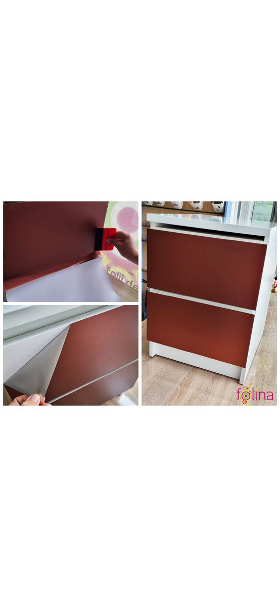 Autocolant cu efect metalic cupru, Folina, aspect mat, rolă de 75x300cm