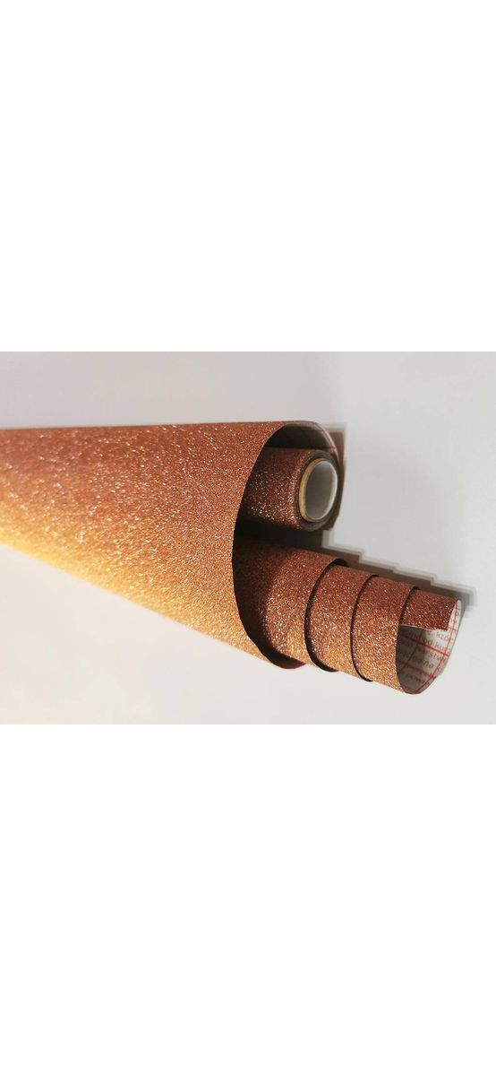 Autocolant decorativ Glitter Copper, d-c-fix, cupru cu sclipici, rolă de 67x200 cm