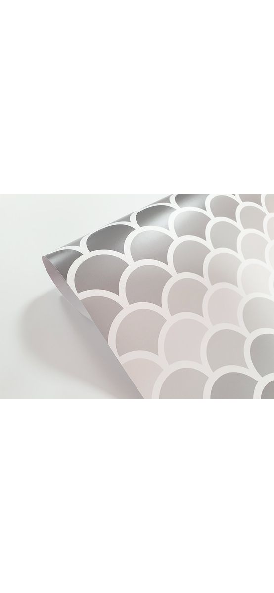 Autocolant decorativ, Folina, model geometric gri, 100 cm lăţime