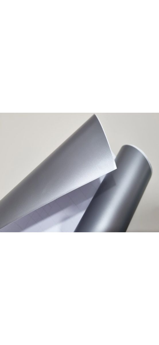 Autocolant frigider gri metalic cu aspect mat, rolă de 75x200 cm