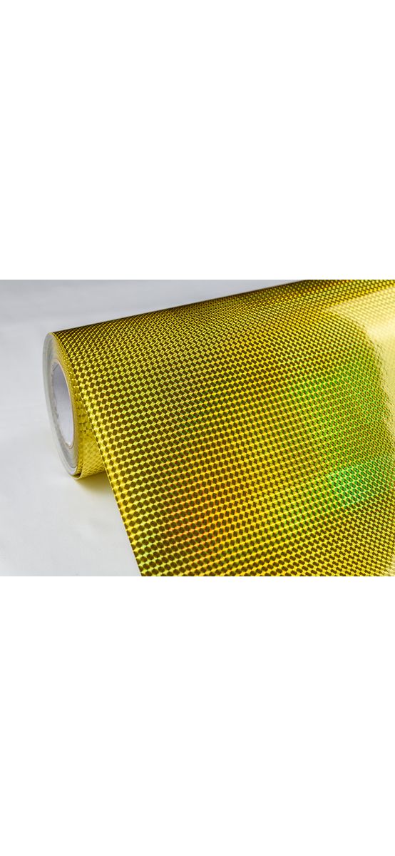 Folie hologramă aurie, Kointec ITP517, autoadezivă, 100 cm lăţime