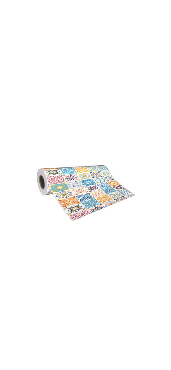 Autocolant perete imitaţie faianţă decorativă colorată, Folina, rezistent la apă şi căldură, rolă de 60x200 cm