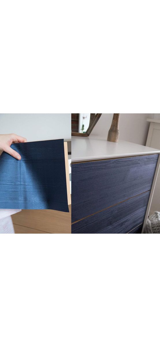 Autocolant mobilă Quadro, d-c-fix, imitaţie lemn albastru, rolă de 67 x 150 cm