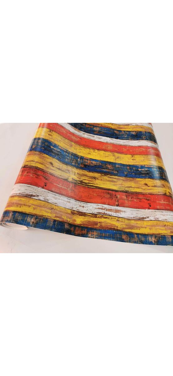 Autocolant imitaţie lemn vintage multicolor, Folina, 120 cm lăţimea rolei