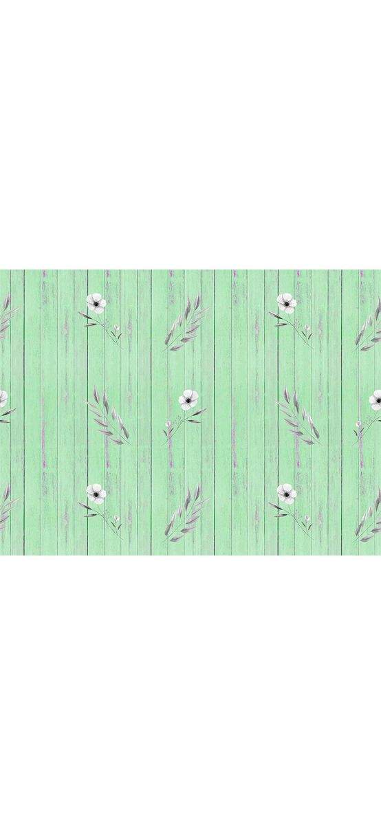 Autocolant uşă, Folina, model lemn vernil cu flori, dimensiune autocolant 92x205 cm