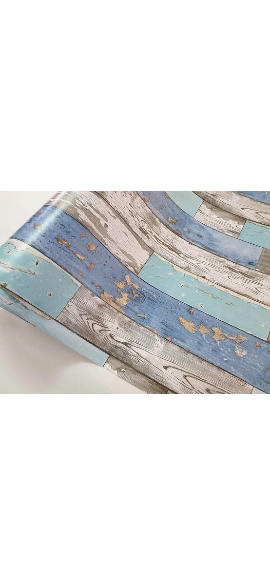 Autocolant decorativ Breeze, Folina, lemn vintage, multicolor, lățime 120 cm