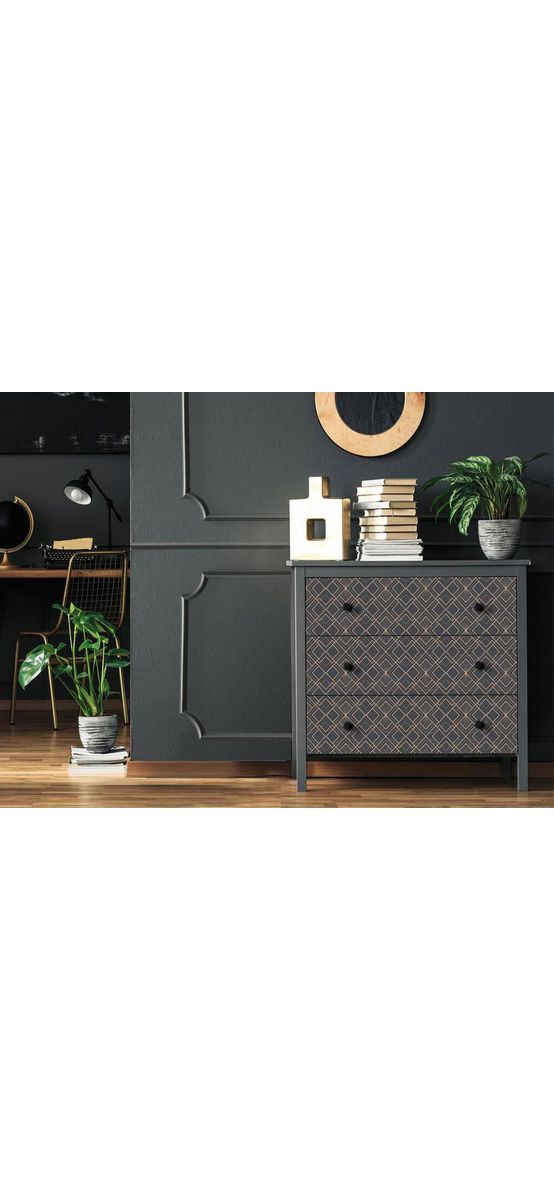 Autocolant mobilă decorativ Trendyline Linas, d-c-fix, imprimeu geometric, aspect lucios, 67x150 cm