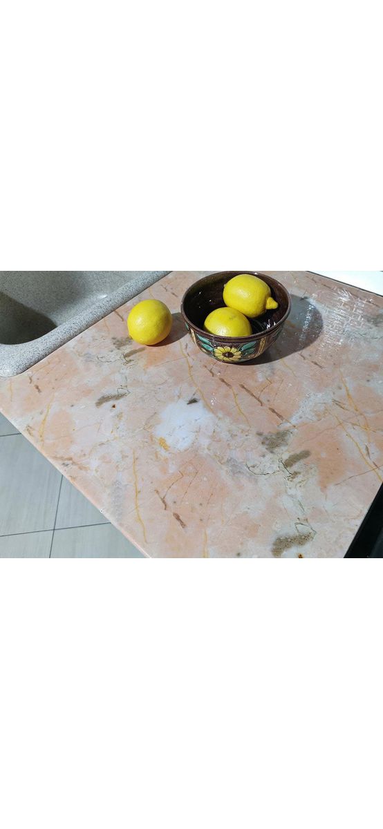 Autocolant marmură bej, Folina, aspect lucios, 100 cm lăţime