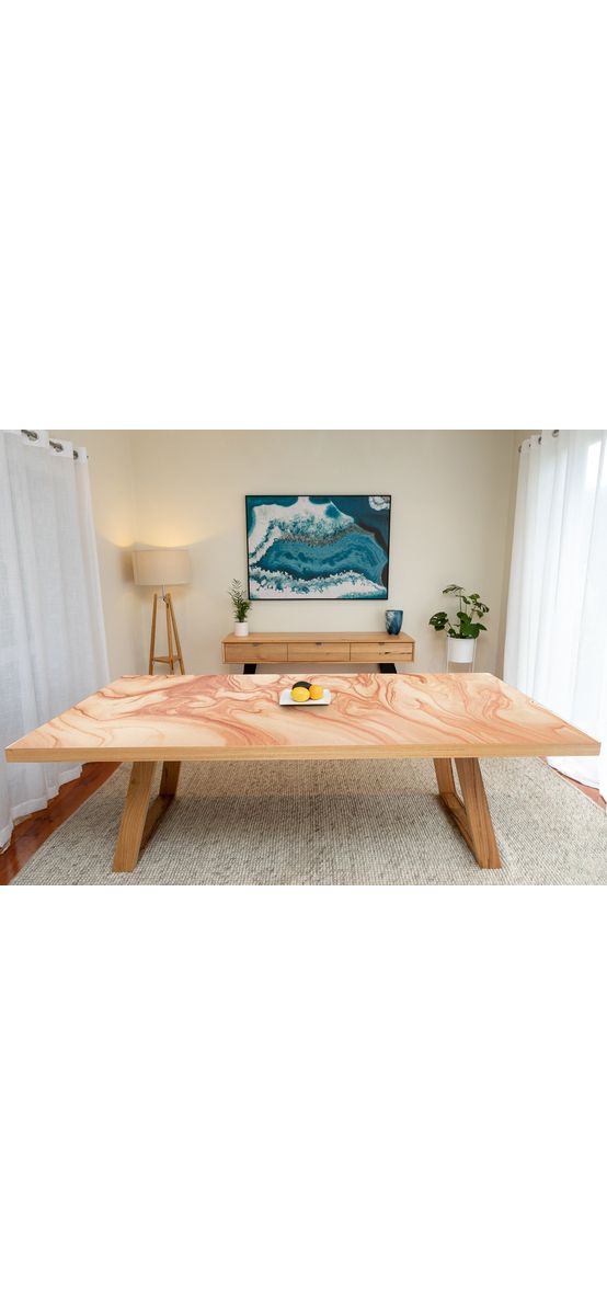 Autocolant blat masă, model abstract bej, 100 x 200 cm, racletă inclusă