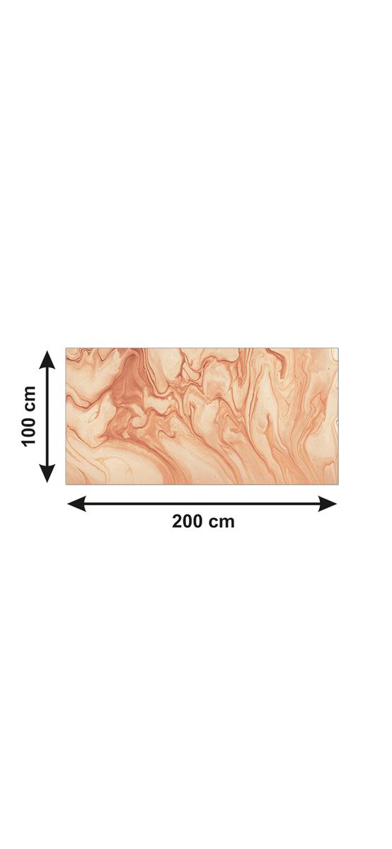 Autocolant blat masă, model abstract bej, 100 x 200 cm, racletă inclusă