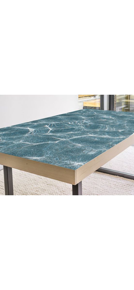 Autocolant blat masă, model apă cristalină, 100 x 200 cm. racletă inclusă