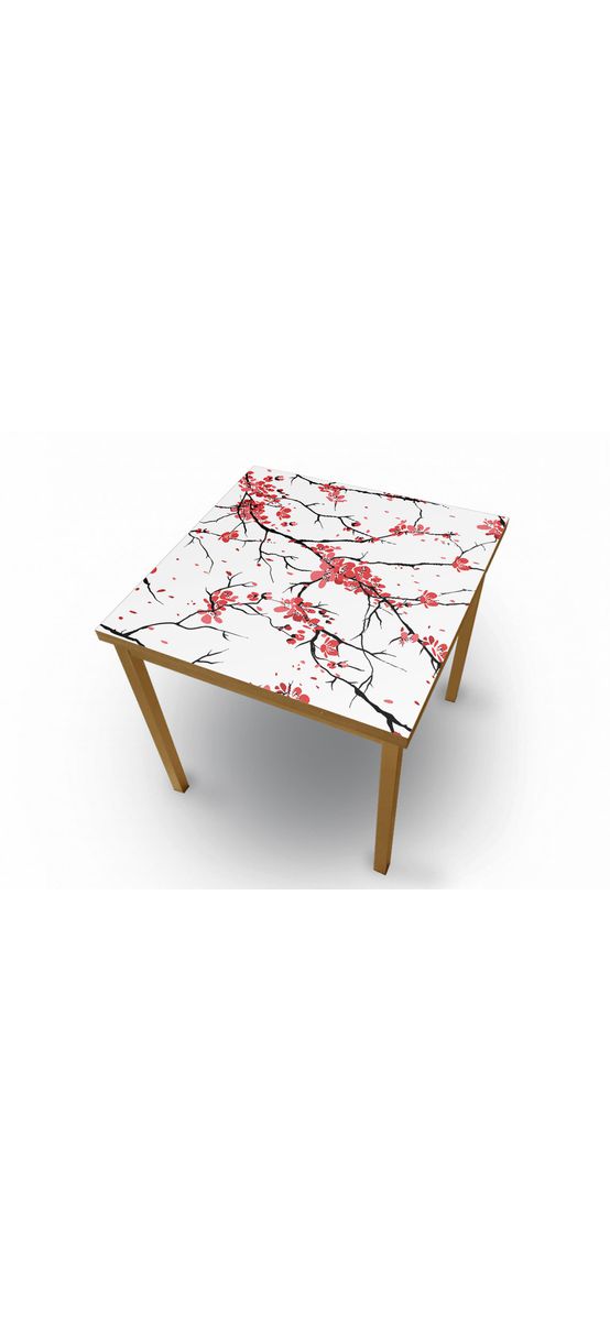 Autocolant blat masă, model cireș japonez, 100 x 200 cm, racletă inclusă