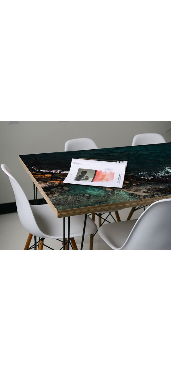 Autocolant blat masă, model coastă, 100 x 200 cm, racletă inclusă