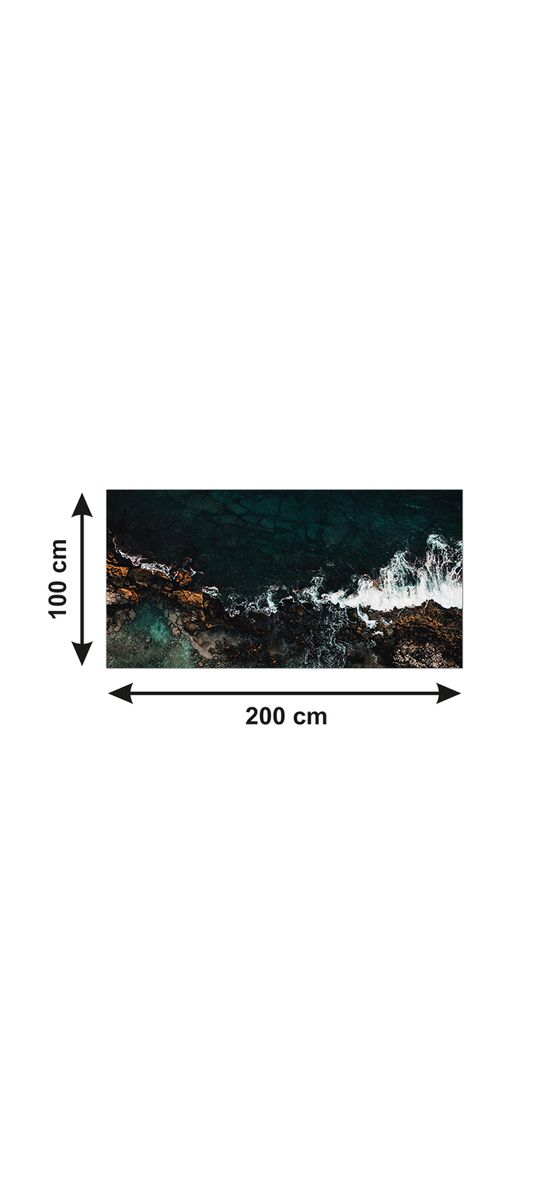 Autocolant blat masă, model coastă, 100 x 200 cm, racletă inclusă