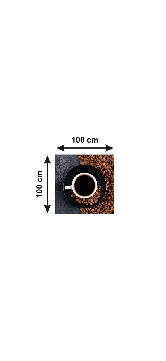 Autocolant blat masă, model cafea, 100 x 100 cm, racletă inclusă