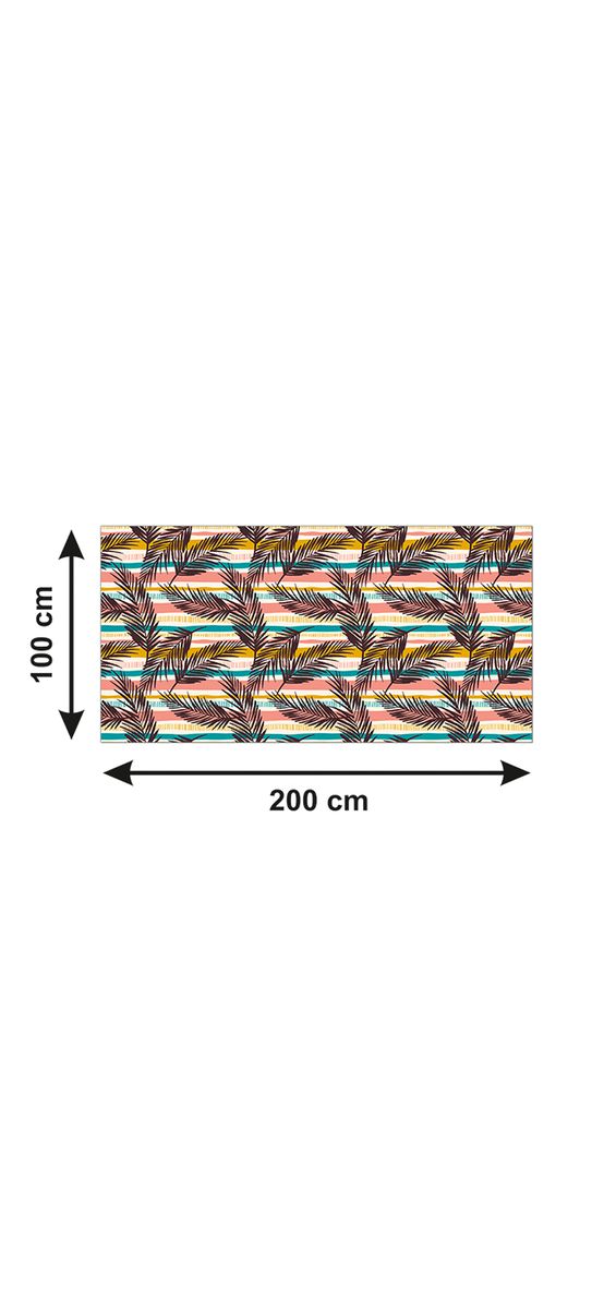 Autocolant blat masă, model frunze retro, 100 x 200 cm, racletă inclusă