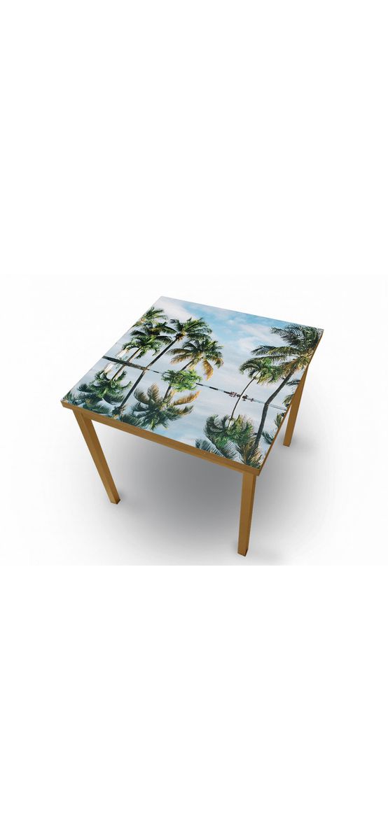 Autocolant blat masă, model palmieri, 100 x 200 cm, racletă inclusă