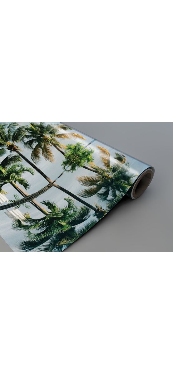 Autocolant blat masă, model palmieri, 100 x 200 cm, racletă inclusă