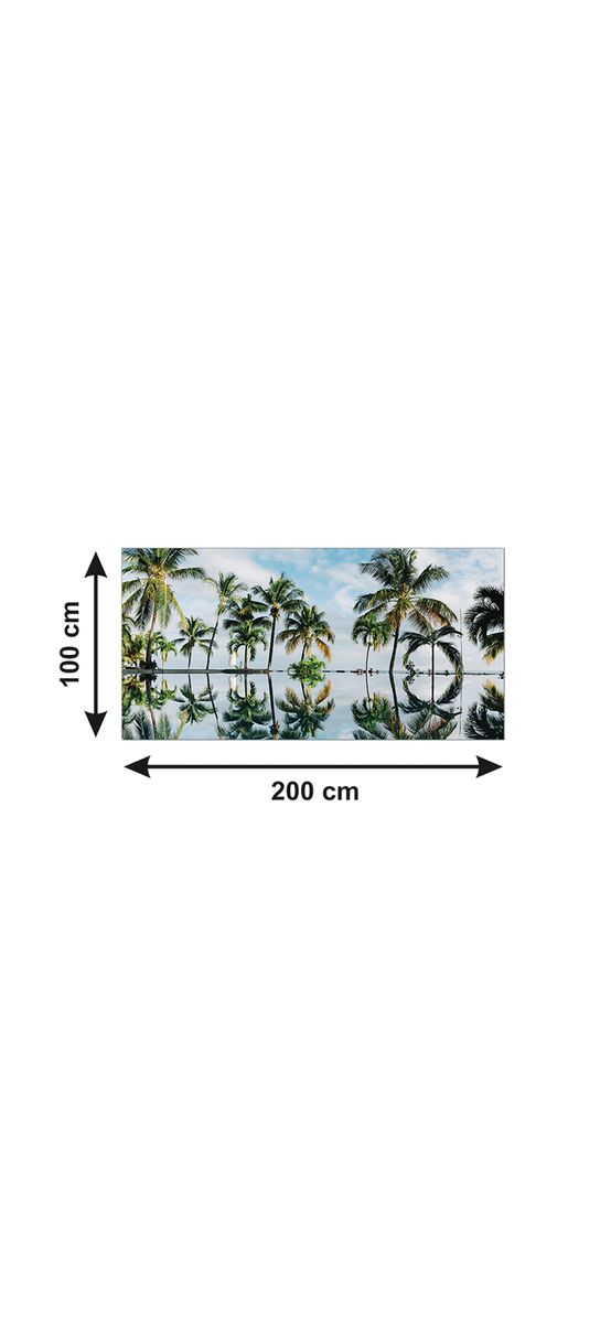 Autocolant blat masă, model palmieri, 100 x 200 cm, racletă inclusă