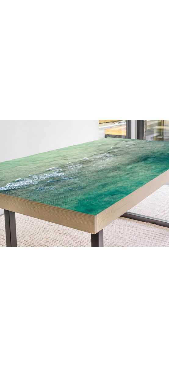 Autocolant blat masă, model valuri, 100 x 200 cm, racletă inclusă