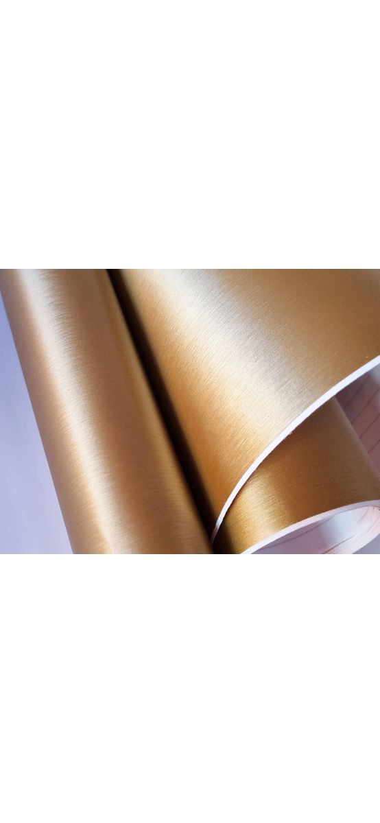 Autocolant auriu cu efect metalic mat brushed, pentru cutter plotter, rolă de 30x200 cm