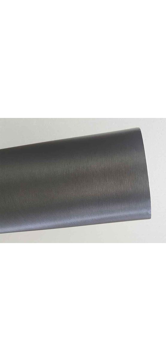 Autocolant gri antracit cu efect metalic Brushed, folie autoadezivă bubblefree, rolă de 152x250 cm, cu racletă pentru aplicare