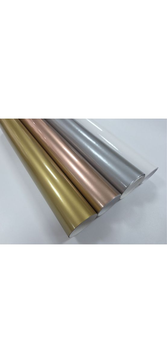 Set autocolant metalic lucios – auriu, rose gold, argintiu 30x100 cm + folie transfer 30x300 cm – pentru cutter plotter și stickere premium