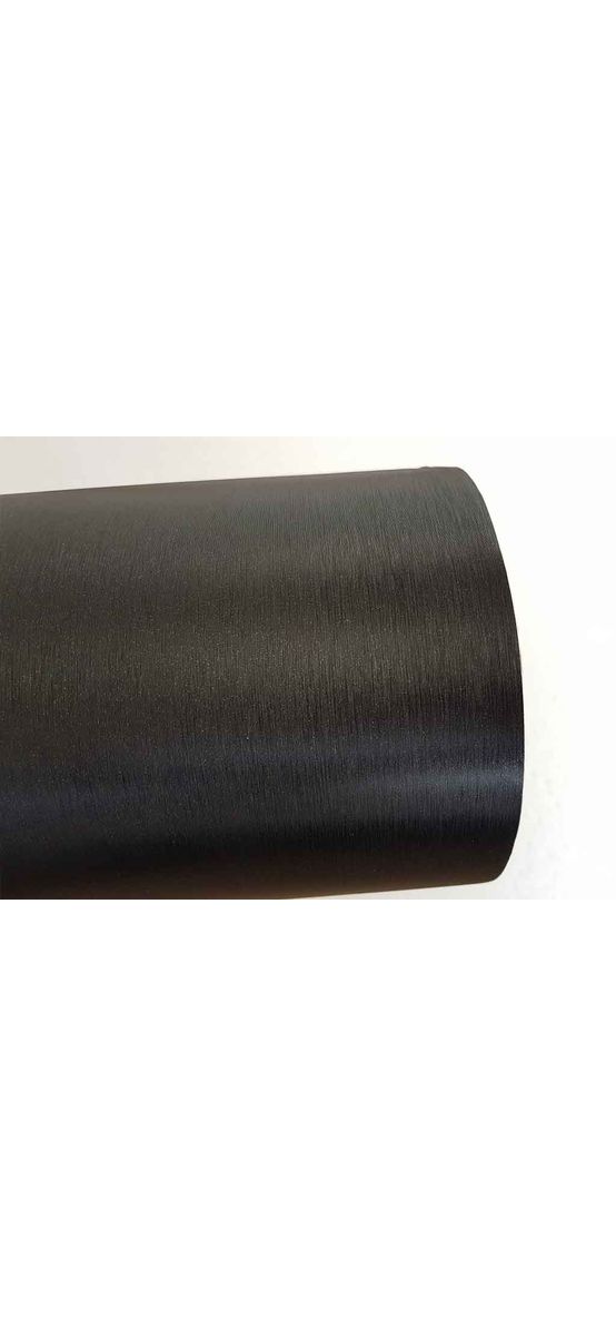 Autocolant negru cu efect metalic Brushed, folie autoadezivă bubblefree, rolă de 152x250 cm, cu racletă pentru aplicare