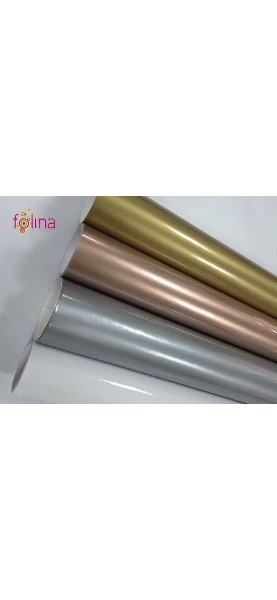 Set autocolant metalic lucios – auriu, rose gold, argintiu 30x100 cm + folie transfer 30x300 cm – pentru cutter plotter și stickere premium