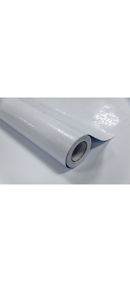 Autocolant mobilă decorativ, Folina, alb cu model abstract embosat, rolă de 75x300 cm