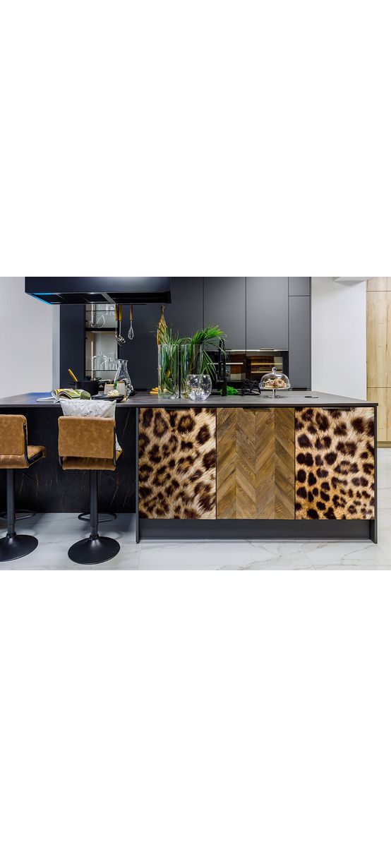 Autocolant mobilă animal print, Dimex Leopard Skin, maro, rolă de 60x270 cm