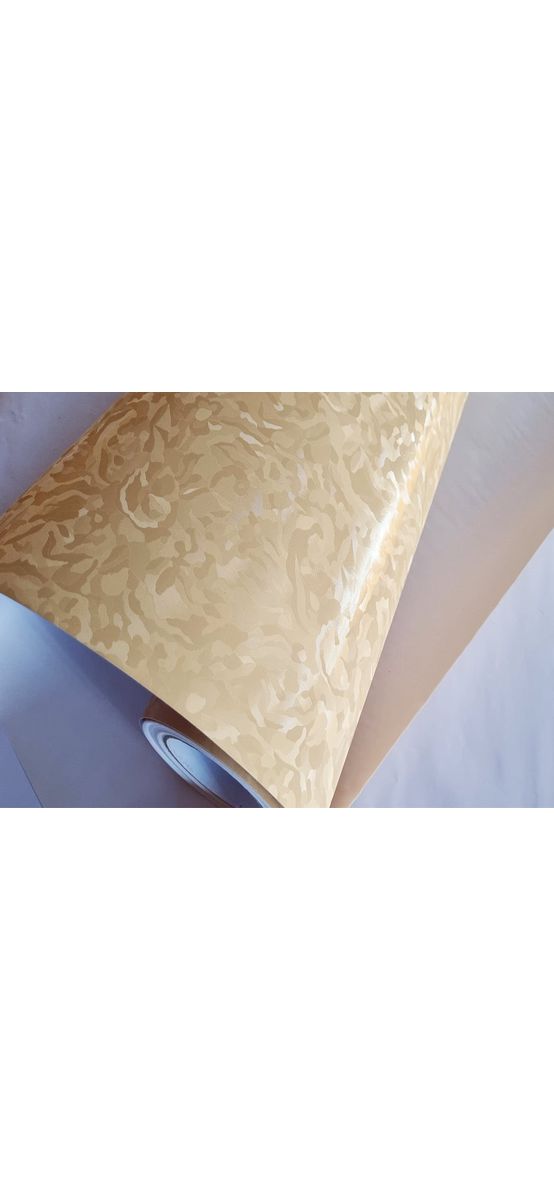 Autocolant mobilă bucătărie, Folina, crem cu model embosat, rolă de 75x300 cm