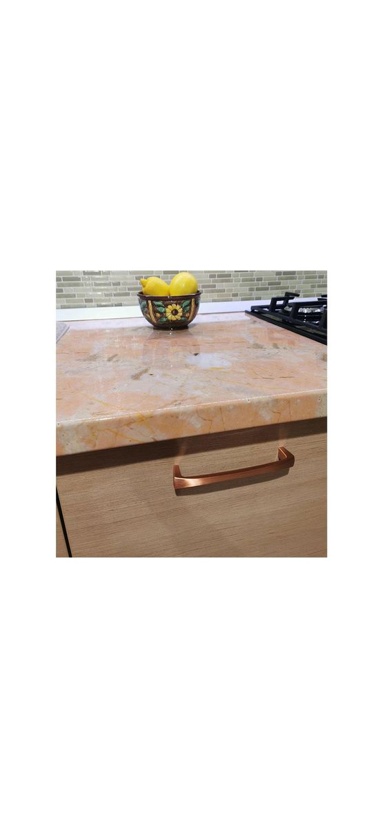 Autocolant marmură bej, Folina, aspect lucios, 100 cm lăţime
