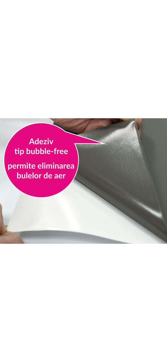 Autocolant mobilă premium, gri mat soft touch, 122 cm lățime