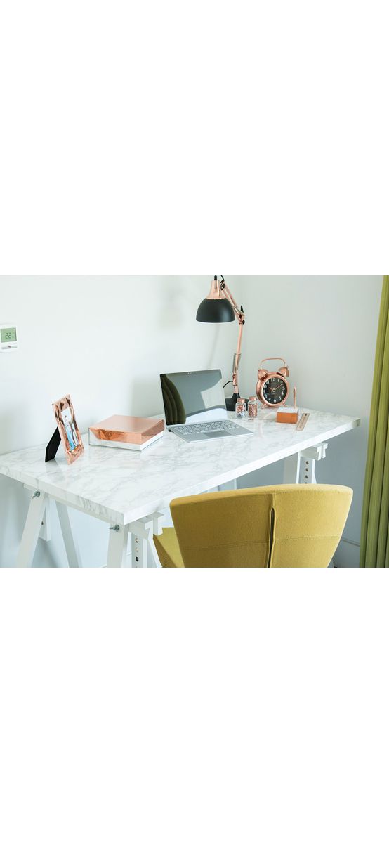 Autocolant mobilă imitaţie marmură Marmi Grau, d-c-fix, aspect lucios, rolă de 90x500 cm, cu racletă şi cutter